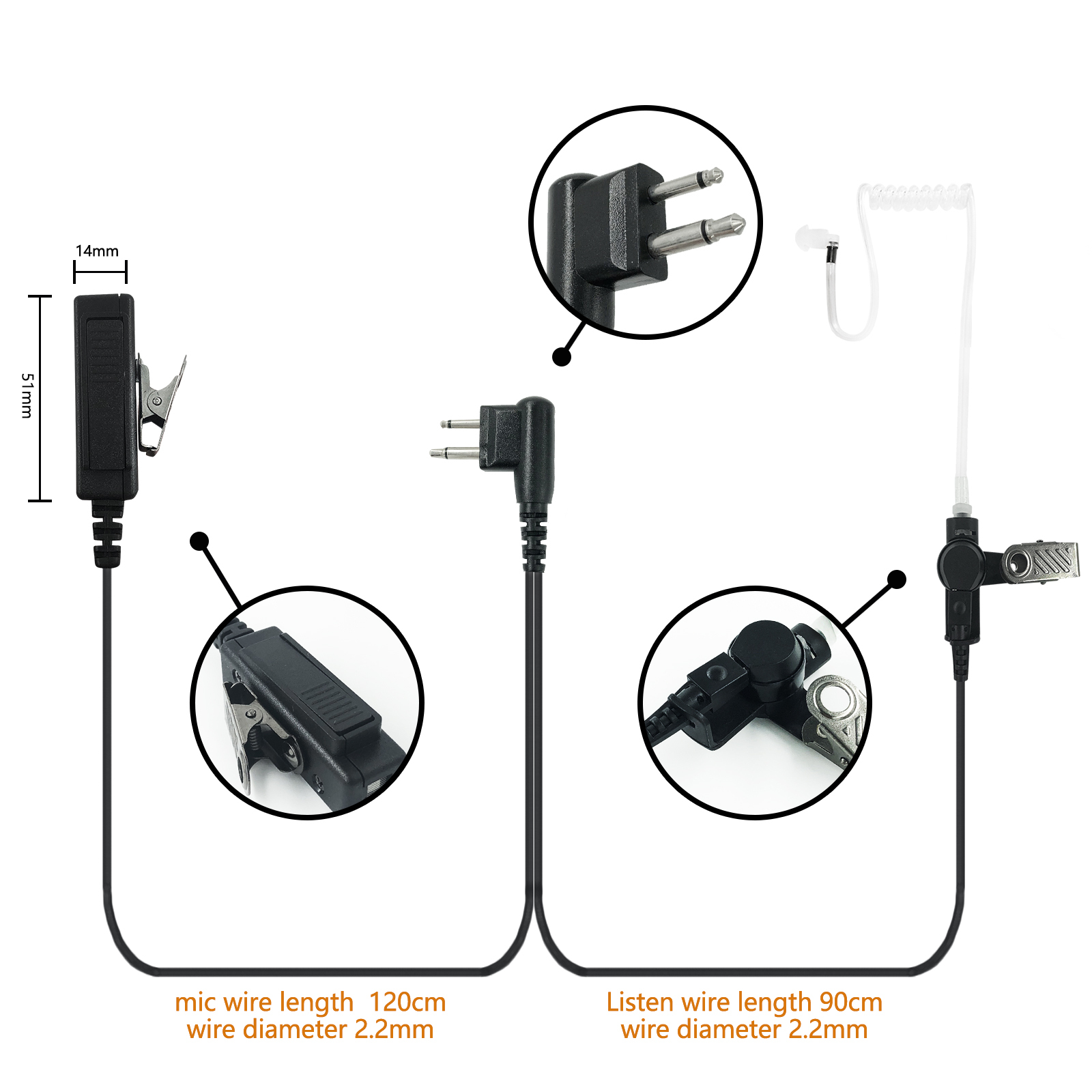 M1T13 GP88 Black Earpiece