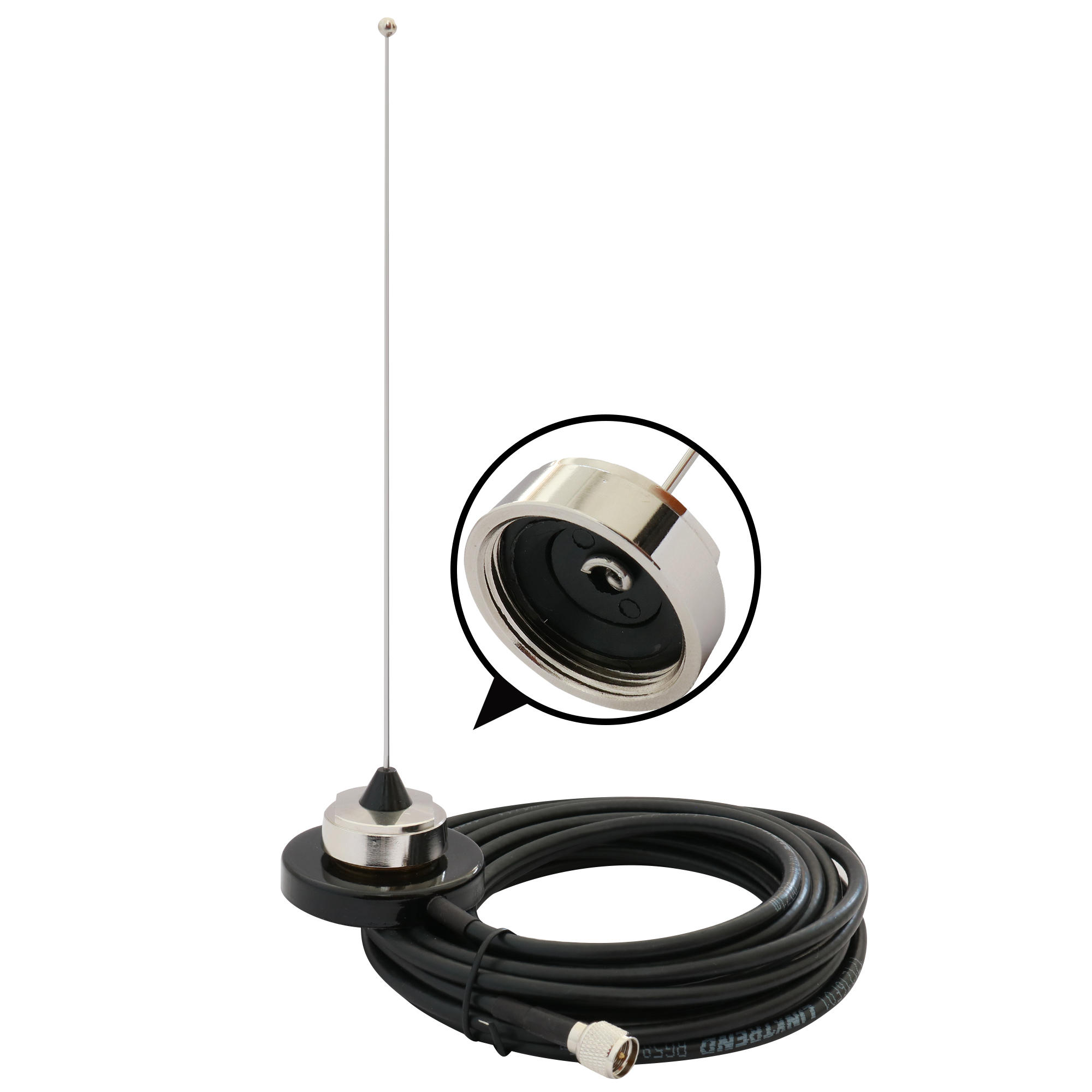 VHF 155-174MHz NMO Antenna Magnetic Mount MINI RG58 Cable