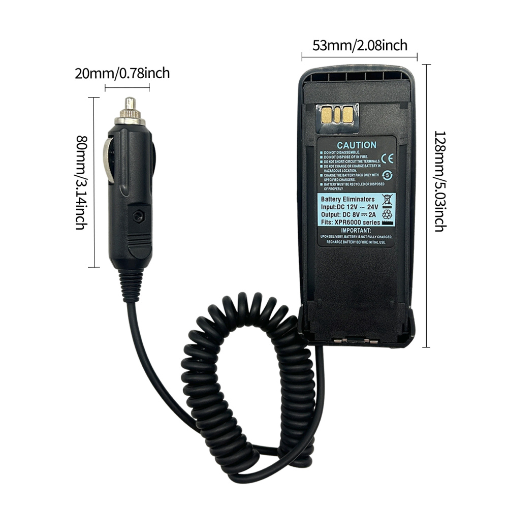 Battery Eliminator for XPR6550 XPR6350 DP3400 PMNN4066