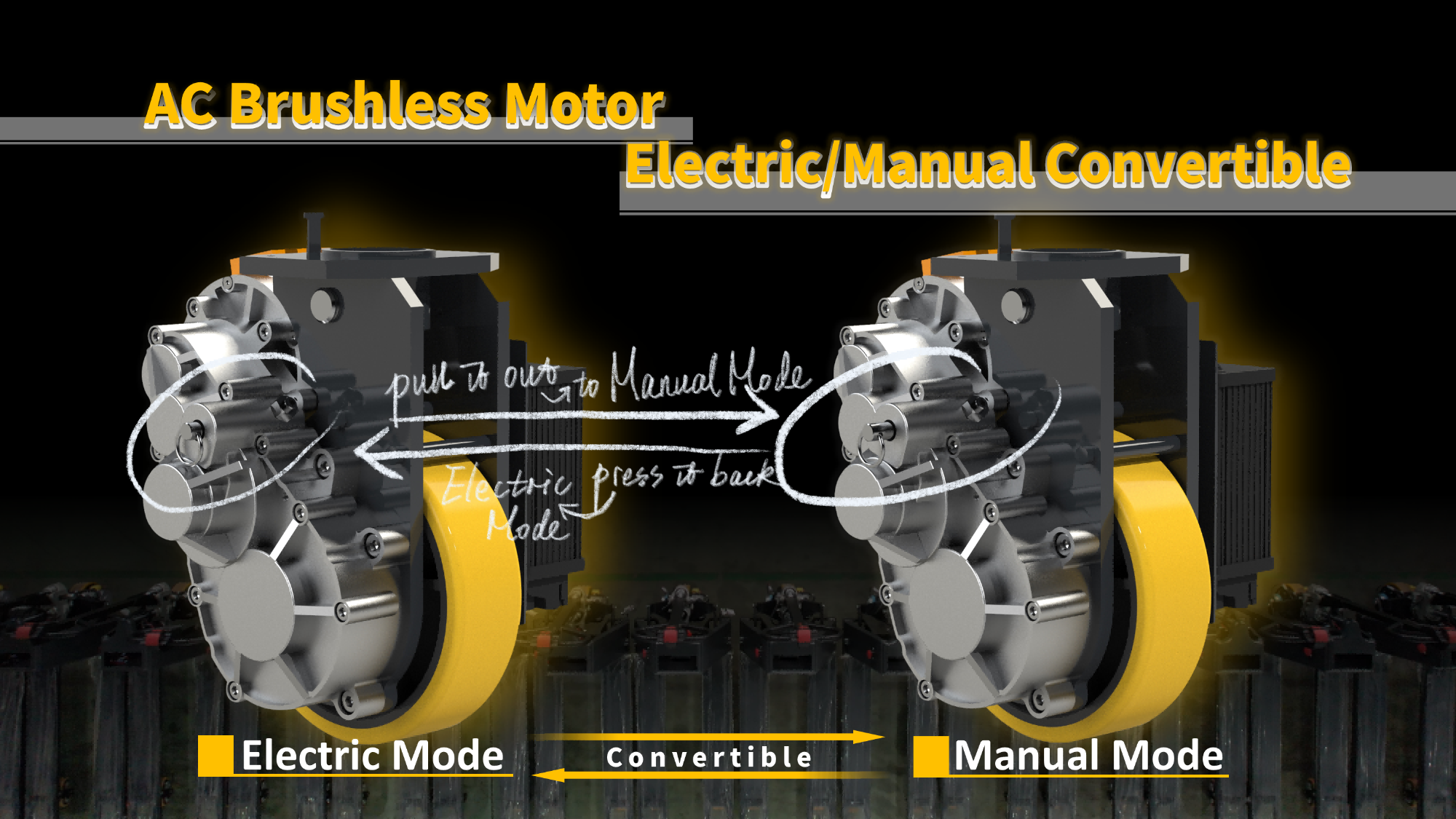 Manual/Electric convertible motor