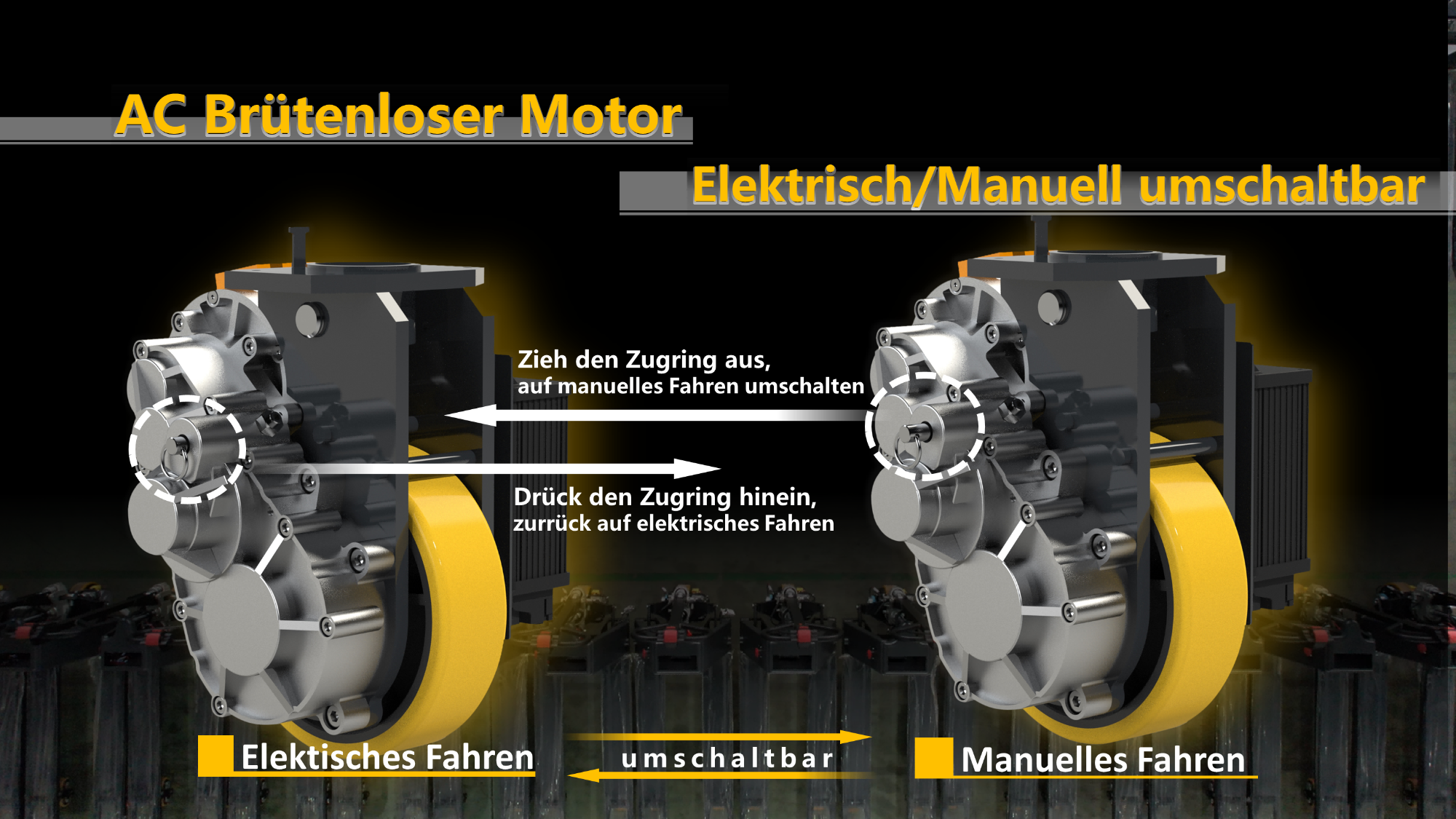 Manual/Electric convertible motor