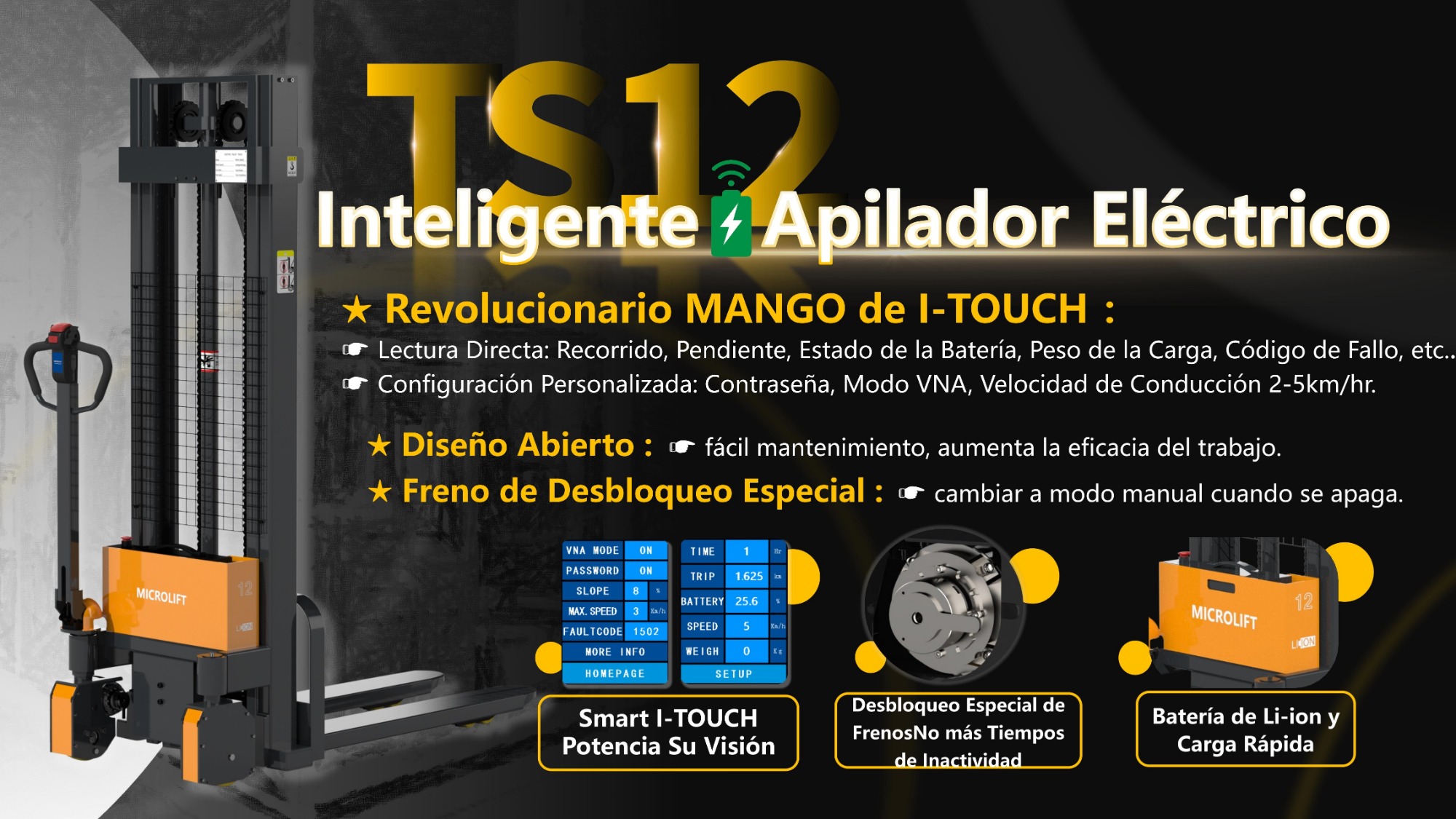 TS12-Apilador Eléctrico Inteligente