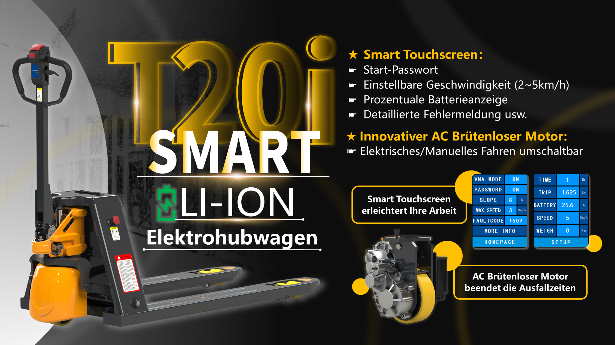 T20i - Smart Li-ion Elektrohubwagen