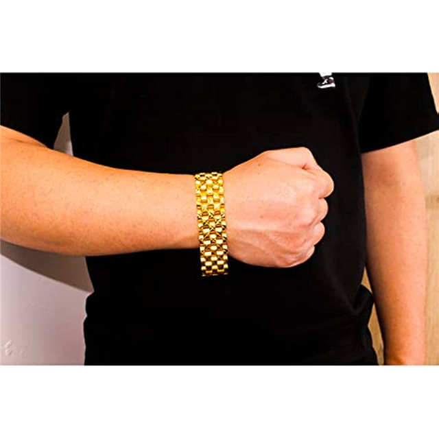 Men's Necklace Cuban Link Chain Miami Style 220MM 70G Fashion placer gold Bracelet
