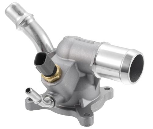 Engine Coolant Thermostat Housing Assembly 5047263AB,5047861AA,5047861AB for Jeep Cherokee 2014-2021, Metal, 816-194, Silver Tone