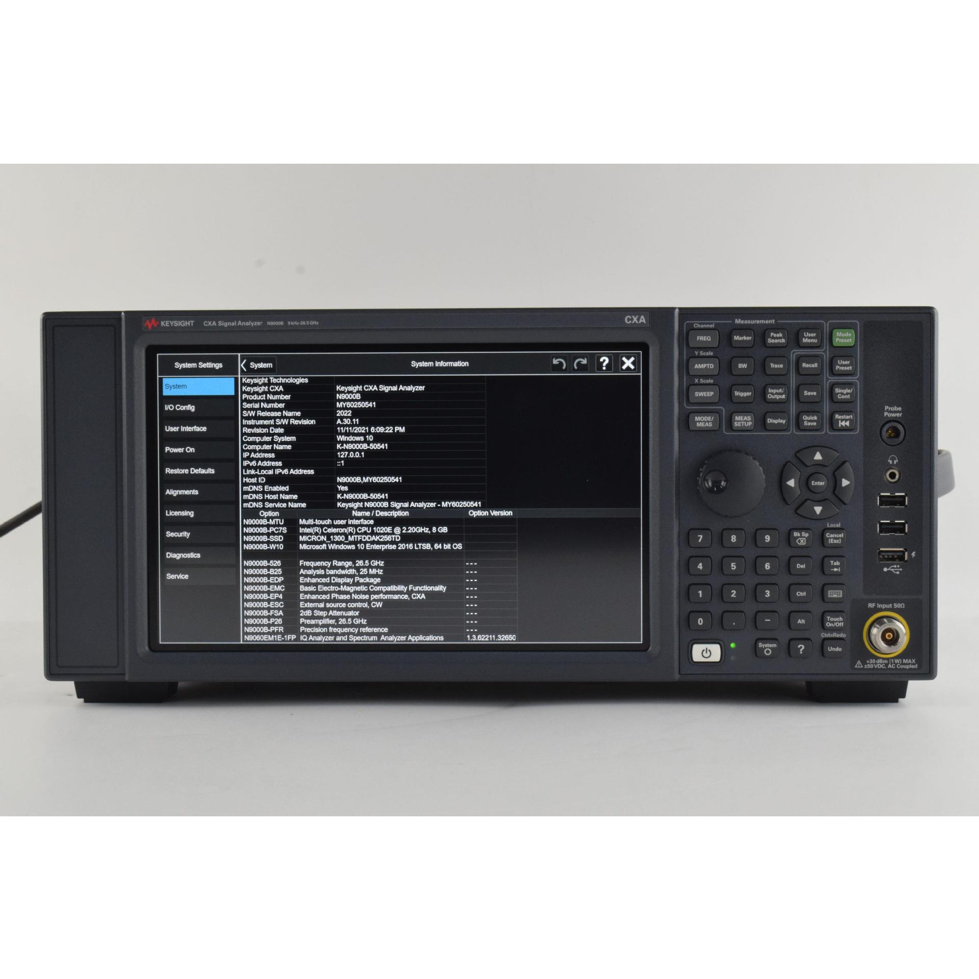N9000B CXA Signal Analyzer, 9 kHz to 26.5 GHz