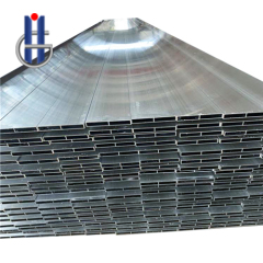 Fabrication method and application of aluminium square tube