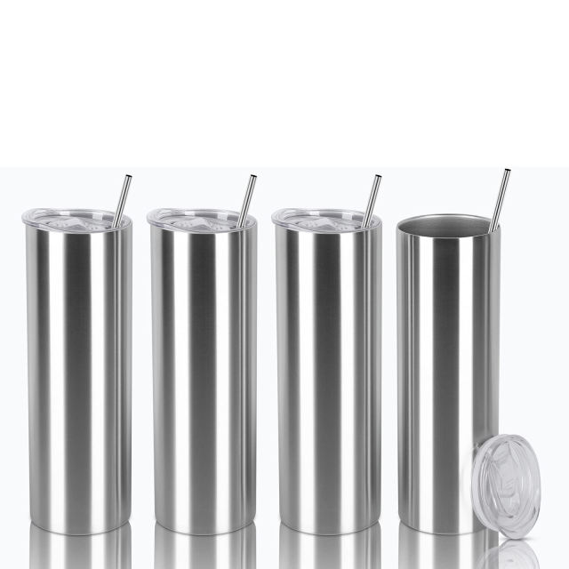 20oz Stainless Steel Skinny Straight Tumbler Double Wall