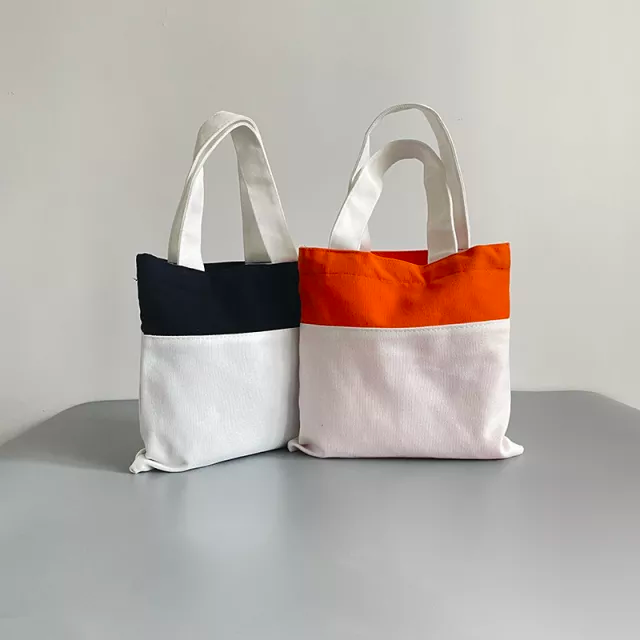 White Blank Sublimation Canvas Candy Tote Bag