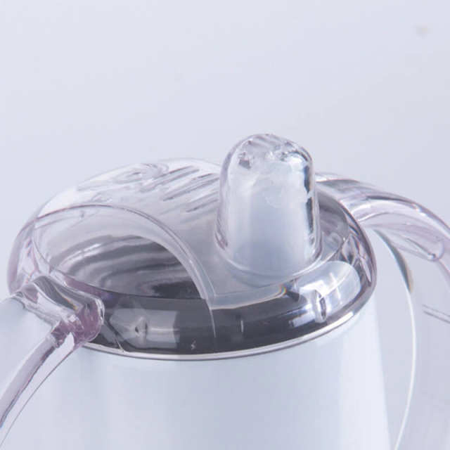 12oz Nozzle Egg Shape Tumbler with Double Handle Stainless Steel Baby Sippy Cup Tumbler