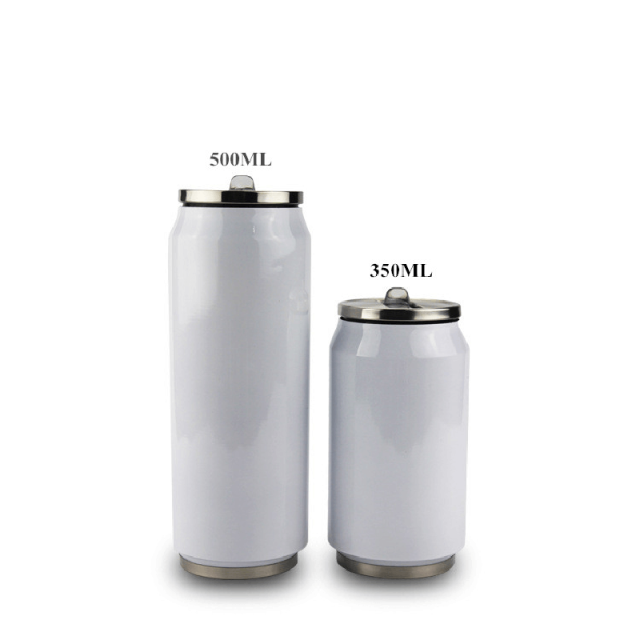 350ml/500m Stainless Steel Cup Cola Soda Can Bottle Tumbler with Straw Blank Sublimation