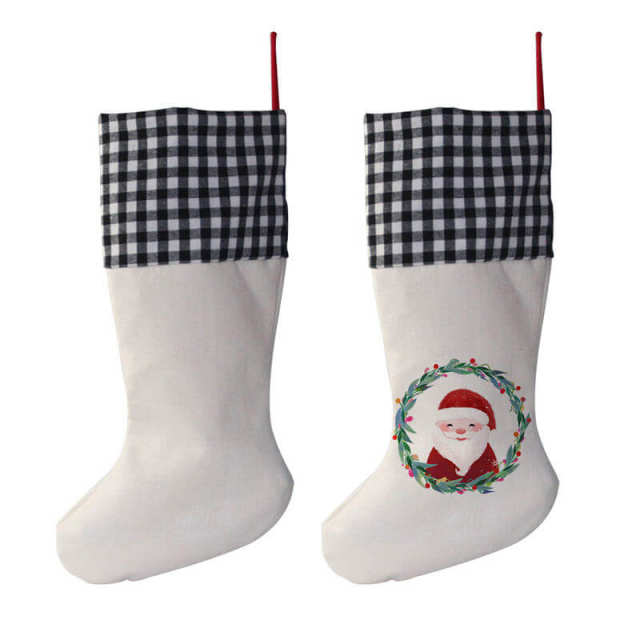 80 Pcs Sublimation Blanks Christmas Sock Bag Stocking
