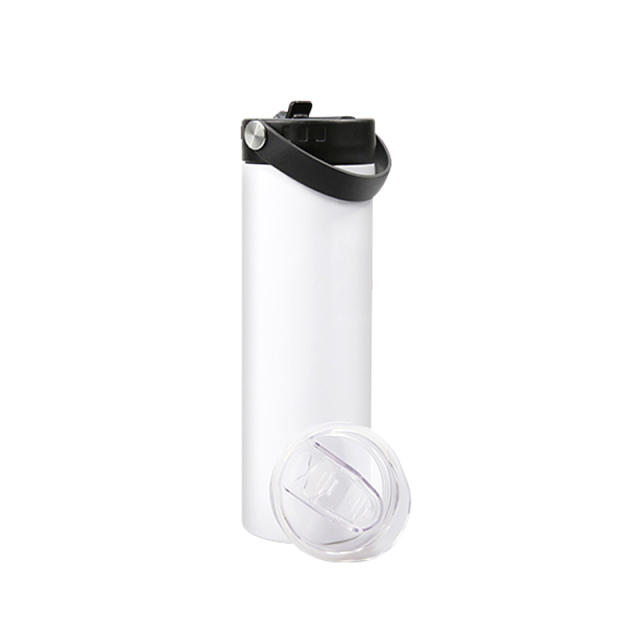 20oz Straight Stainless Steel Sublimation Tumbler Blanks with Slide Lid and Handle Lid