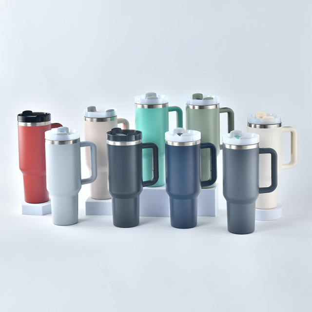 40oz Sublimation Coffee Mugs with Handle Stainless Steel Double Wall Tumblers Blank Version 2.0