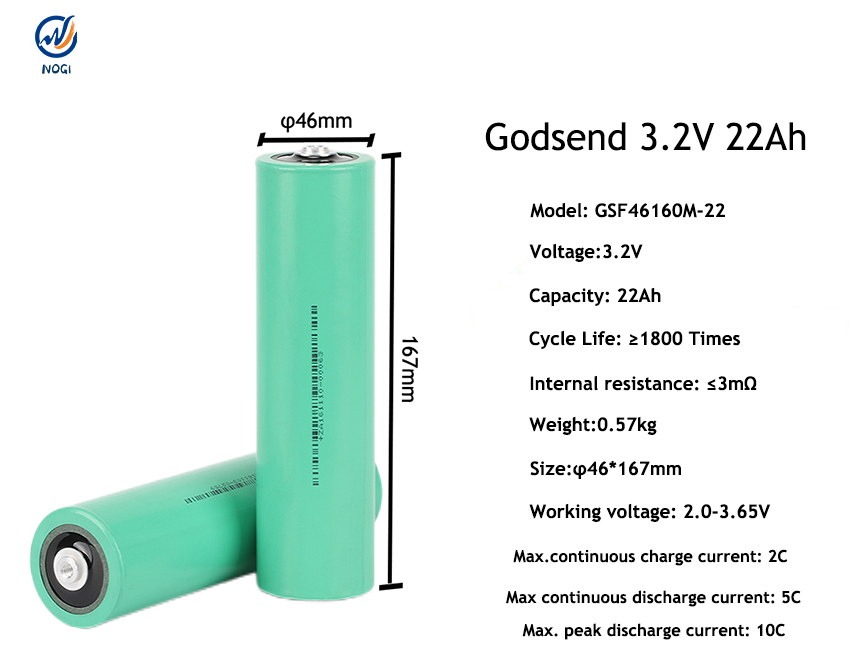 Wholesale Godsend Rechargeable Cylindrical 46160 Lithium Battery 3.2V
