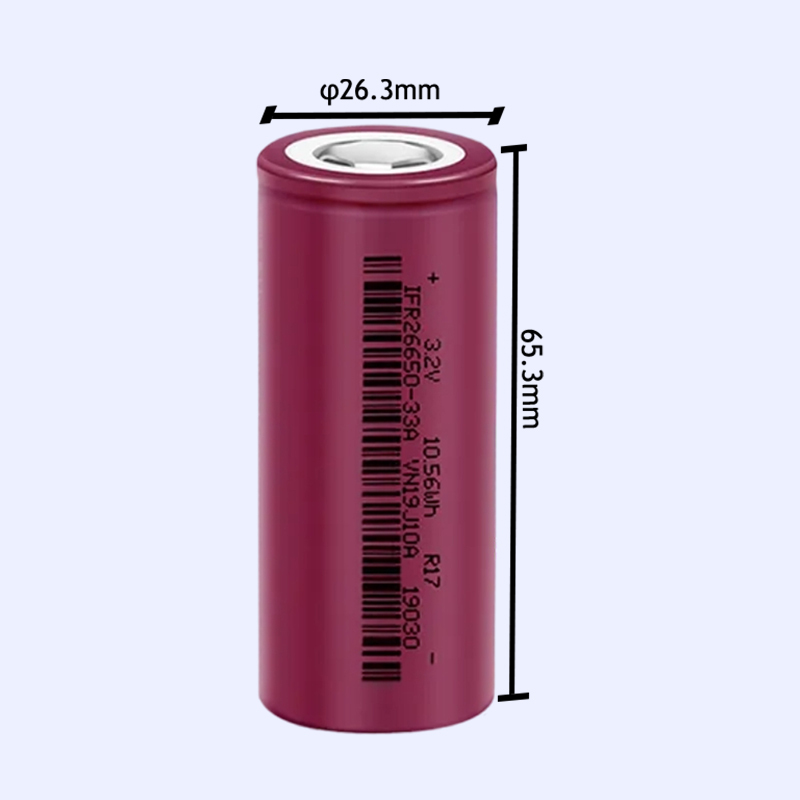 PLB 8C 3.2V 3300mAh 26650 rechargeable lifepo4 li ion 26650 battery LFR26650-33A