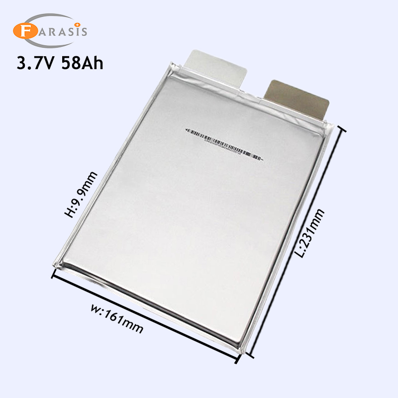Farasis Grade A brand new 3.7V 58Ah nmc pouch rechargeable battery for forklift tricycle two wheeler motor etc