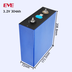 Hot sale EVE 304Ah lifepo4 cells 3.2V lifepo4 prismatic cell for electric car electric Vehicles Solar energy