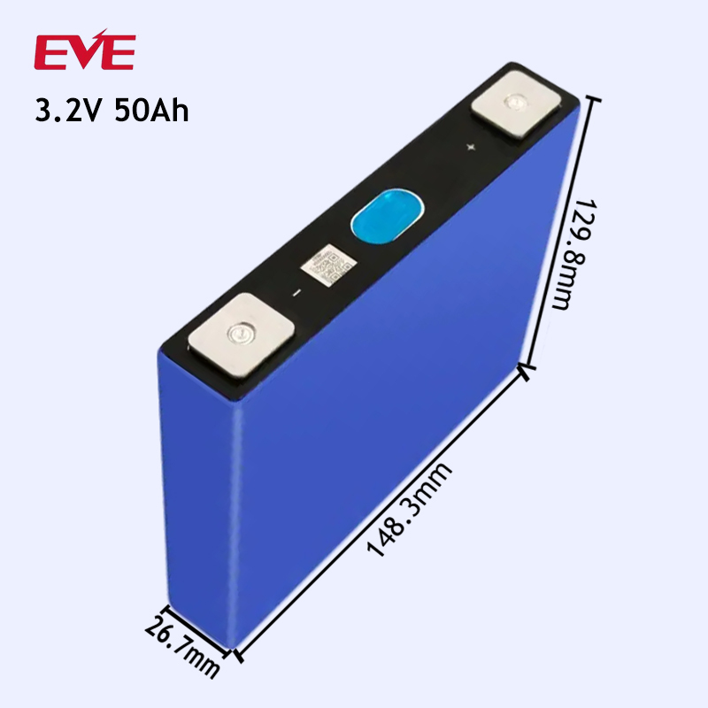 Hot sale EVE 3.2v 50ah lifepo4 battery motorcycle battery EV solar battery LF50F with constant stock