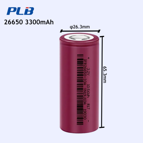 PLB 8C 3.2V 3300mAh 26650 rechargeable lifepo4 li ion 26650 battery LFR26650-33A