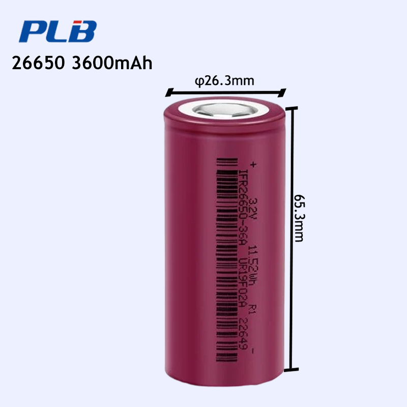 PLB 8C 3.2V 3600mAh 26650 rechargeable 26650 lifepo4 lithium ion battery LFR26650-36A