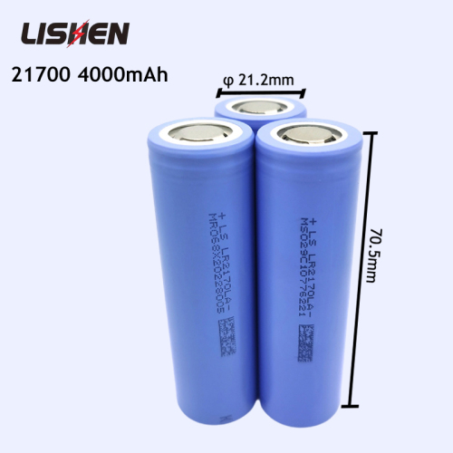 Lishen 21700 battery LR2170LA 3.7V 4000mah 10c discharge rate rechargeable Lithium ion Cell