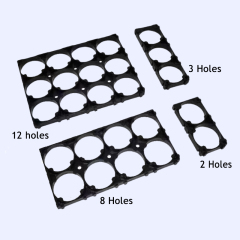 Battery holder for 26650 33140 18650 21700 cells with joinable plastic spacer
