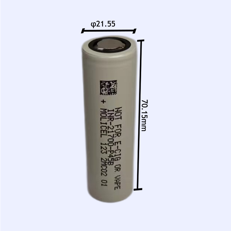 Brand new Molicel 21700 3.7V 4500mAh cylindrical rechargeable batteries INR-21700-P45B