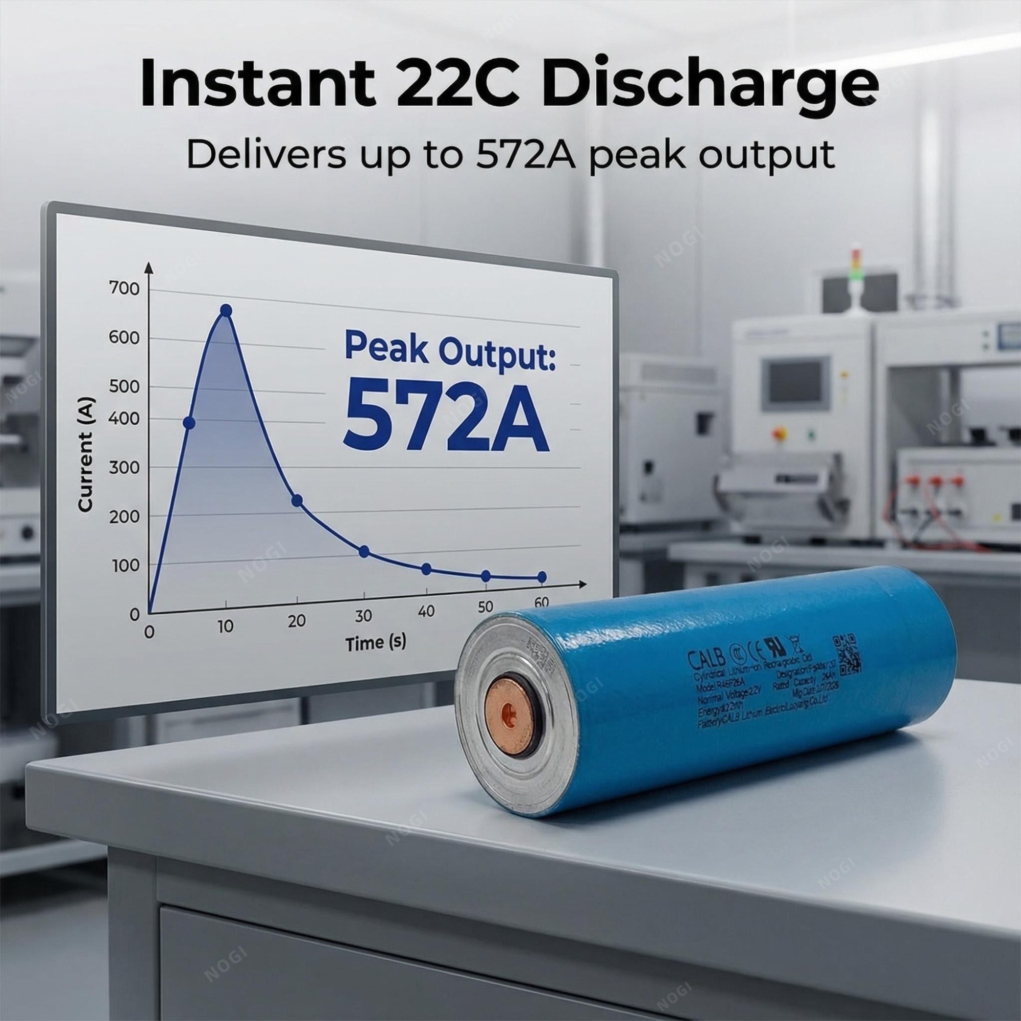 CALB 3.2V 26Ah Grade A LiFePO4 Cylindrical Cell 22C high discharge rate LFP cell For E-bike E-scooter E-tricycle