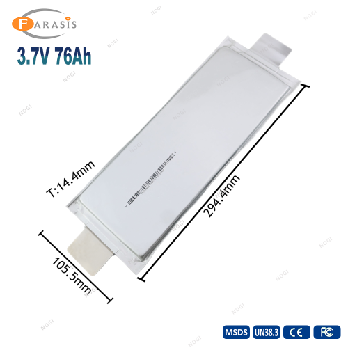 Hotsale farasis p76 3.7V 76Ah nmc pouch cell for ebike scooter motorcycle etc