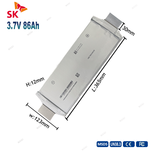 SK li ion pouch cell 3.7V 86Ah NMC pouch battery for Electric motorcycle bike etc E23-C1