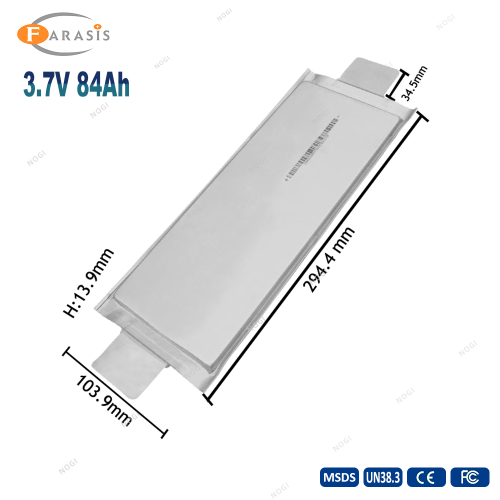 High energy density battery Farasis battery p84 3.7V 84ah nmc pouch cell