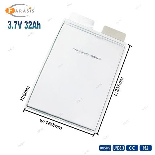 Hot sale Farasis 32ah nmc pouch cell for electric bike battery Electric Vehicle solar energy system with wholesale price