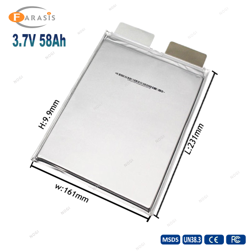 Farasis Grade A brand new 3.7V 58Ah nmc pouch rechargeable battery for forklift tricycle two wheeler motor etc