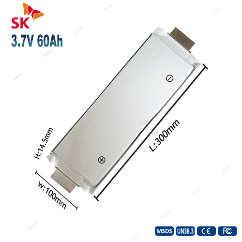 Deep cycle SK brand grade A new nmc 60ah electric bicycle battery 3.7V CE new nmc pouch cell