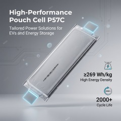 Farasis 57Ah semi-solid NMC pouch cell ebike golf cart solar storage lithium ion battery