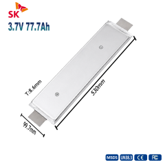 SK E777 NMC pouch cell 3.65V 77.7Ah lithium ion cell for ebike golf cart EV solar storage
