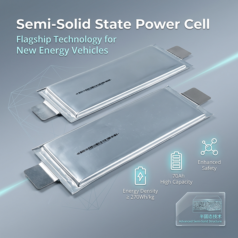 Farasis 70Ah 3.7V semi-solid NMC pouch cell high density semi-solid state battery for EV e-bike solar storage