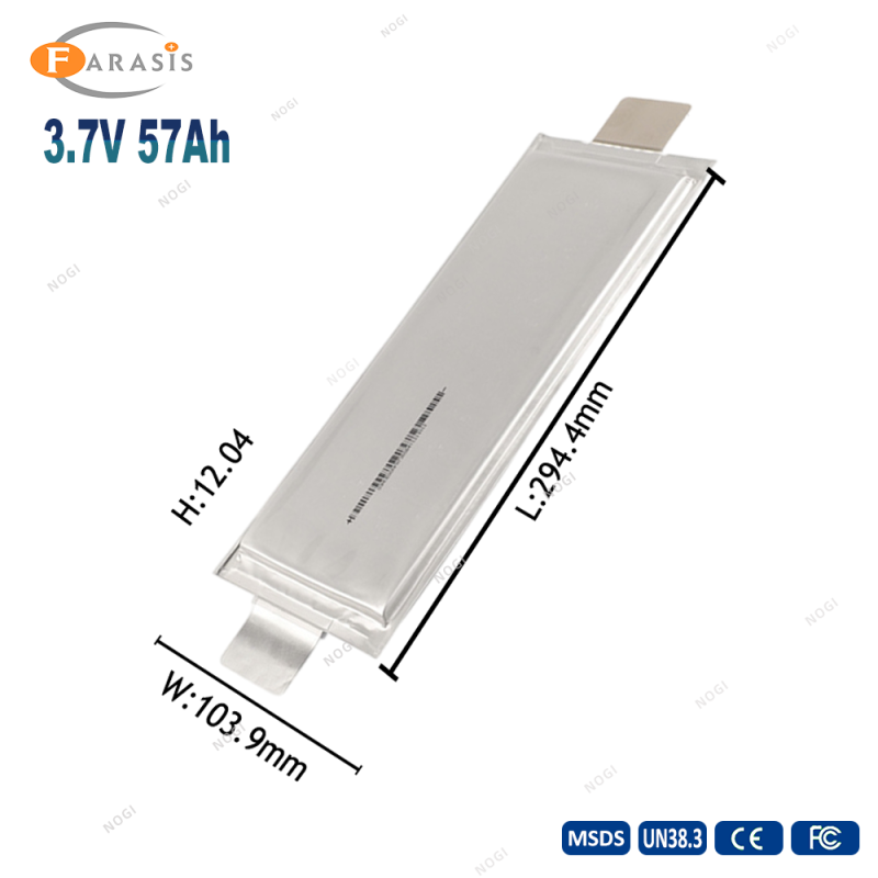 Farasis 57Ah semi-solid NMC pouch cell ebike golf cart solar storage lithium ion battery
