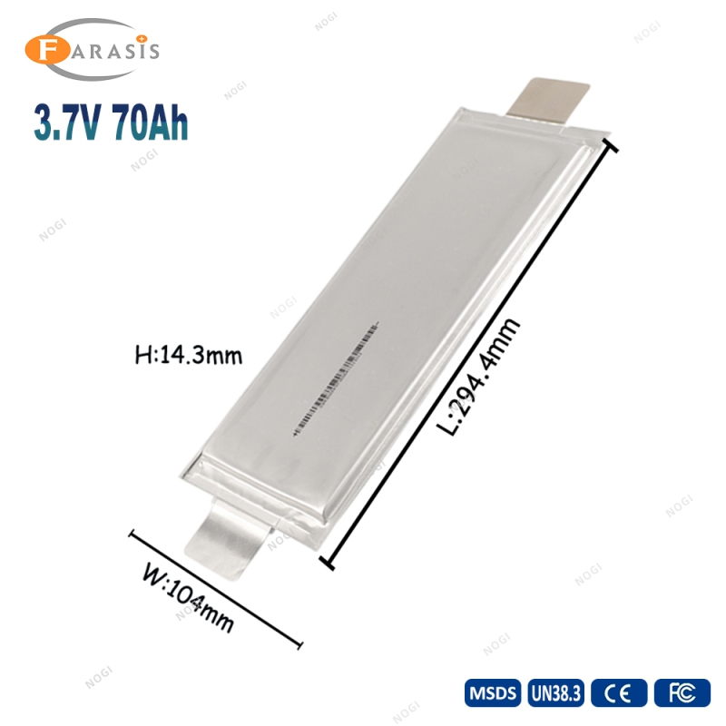 Farasis 70Ah 3.7V semi-solid NMC pouch cell high density semi-solid state battery for EV e-bike solar storage