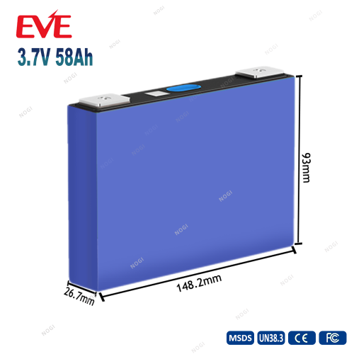 Wholesale 3.7V 58Ah electric car lithium battery nmc battery for electric scooter Electric Vehicle solar energy