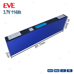 Wholesale EVE 3.7V 114ah prismatic lithium battery cells for Electric Vehicle solar energy