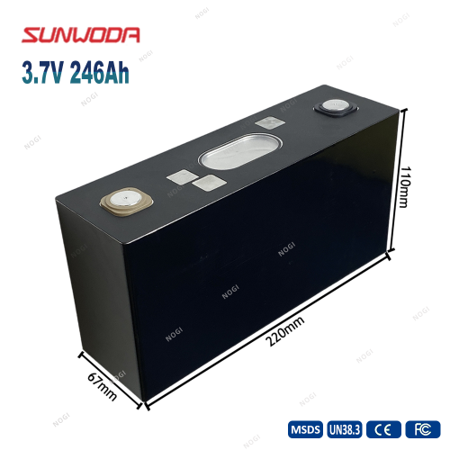 Sunwoda brand new 3.7V 246Ah ncm cell prismatic li-ion lithium battery for solar power system ev motorcycle etc
