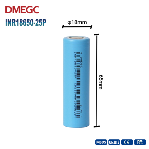 DMEGC INR18650-25P 3.7V 2500mAh High Rate 18650 Lithium Ion Battery Cell