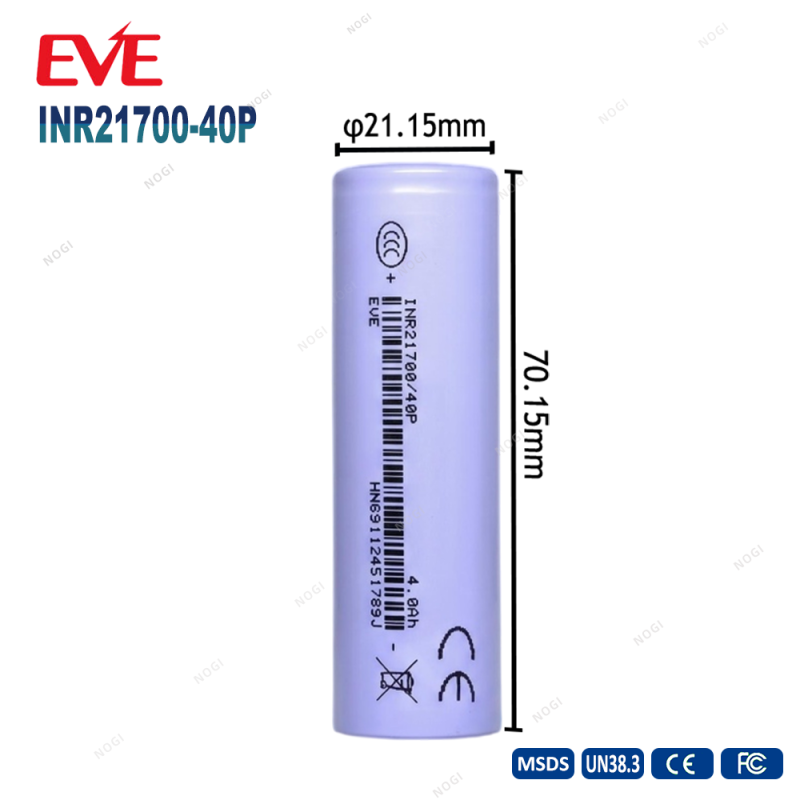EVE Brand new 21700 40P 3.7V li ion battery 3.6V 4000mah 4Ah 21700 battery cell INR21700-40P for electrical tools