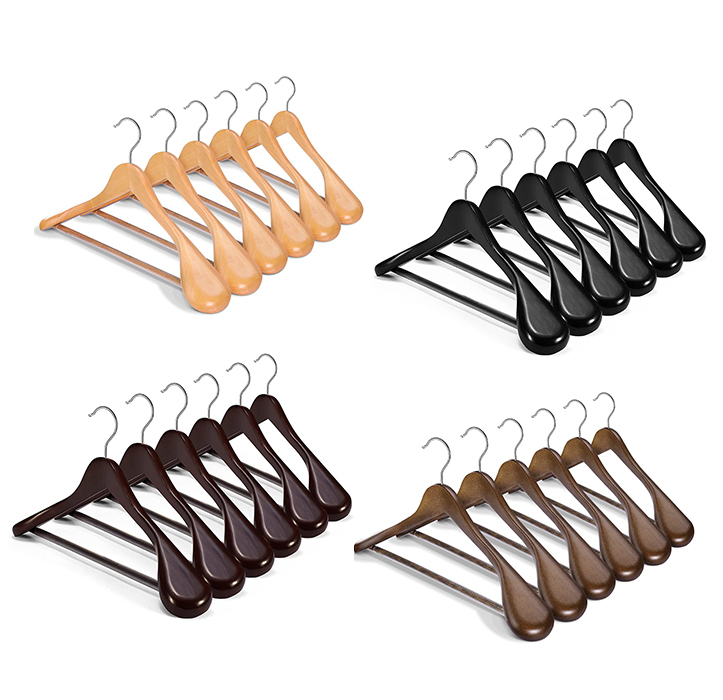 Luxury Custom Black Hangers Wooden Coat Suit Hanger
