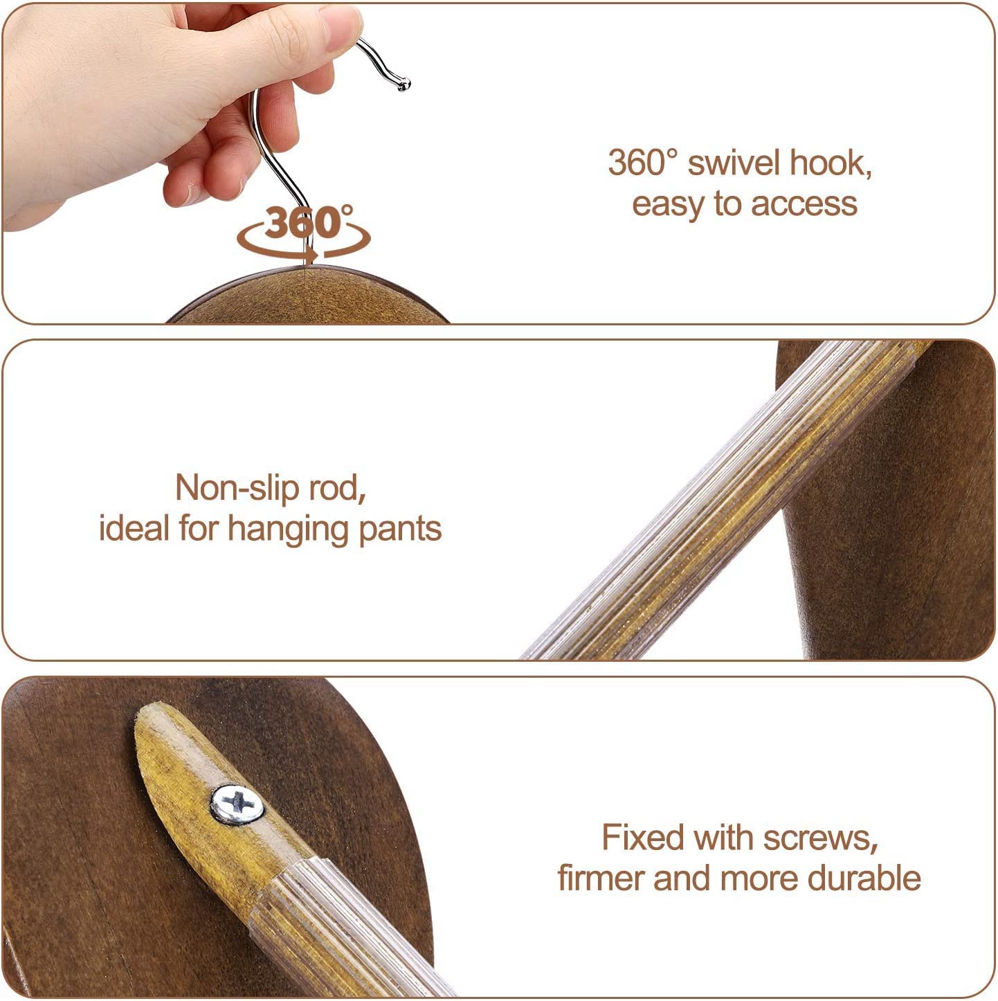 wooden hangers with hook