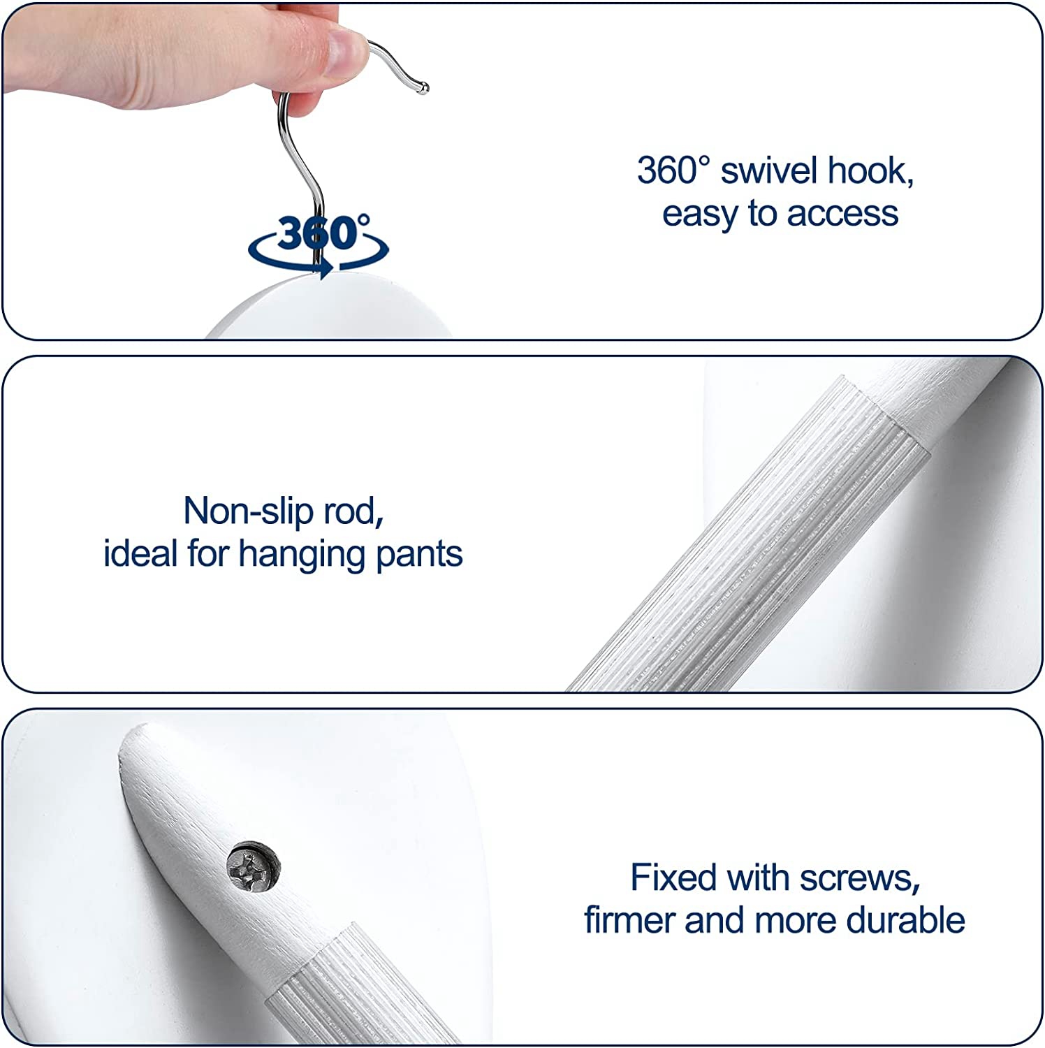 coat hangers with 360 swivel hook