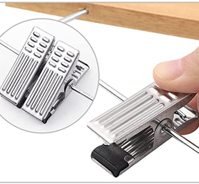 Custom Wooden Hanger With Metal Clips
