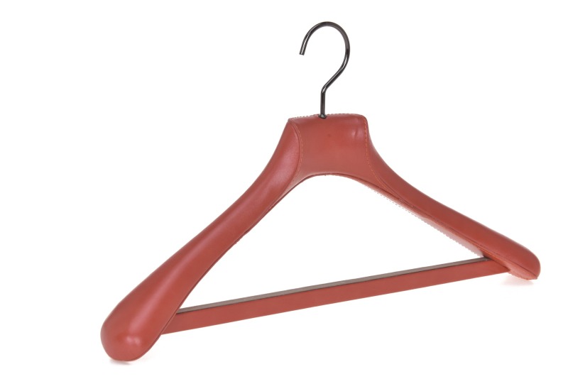 Inspring luxury wooden leather hanger for suit